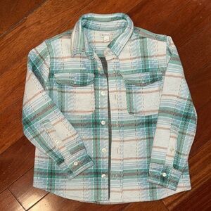 Crewcuts Plaid Button-Down Shirt in Aqua and White